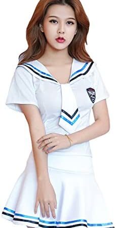 YUANMO Sailor Suit Sexy Lingerie for Women Schoolgirl Lingerie Cosplay Outfit
