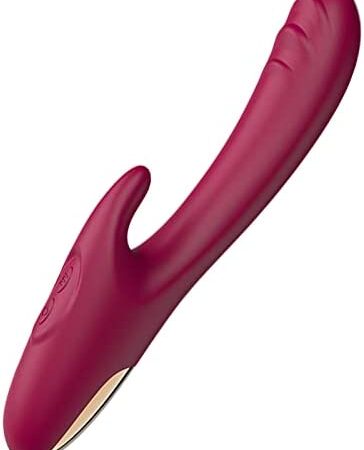 G-Spot Rabbit Vibrator Clitoris Stimulator - HBABY Silicone Vaginal Anal Dildo Massager for Women Masturbation, Powerful Waterproof Rechargeable Adult Sex Toys for Couples Beginners