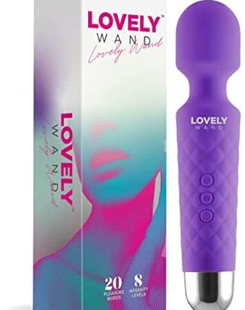 Vibrator Sex Toy, Adult Sex Toys for Women - Powerful Electric Wand Massager Vibrator, G Spot Clitoris Stimulation, Dildo, Vibrators, Water-Resistant, Wireless - 20 Vibration Modes & 8 Speeds (Purple)