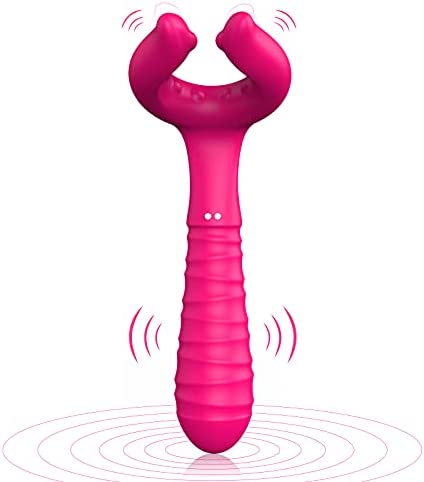Couple G-Spot Clitoral 3 Motors Vibrator for Penis Clitoris Stimulation, Adult Sex Toys Vagina Multi-Toy with 12 Vibration Modes, Rechargeable Waterproof Anal Stimulator for for Female & Male