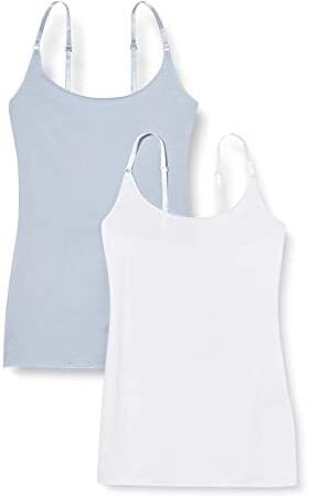 Iris & Lilly Women's Cotton Modal Camisole, Pack of 2