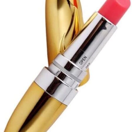 New Lipstick Powerful Top Speed Waterproof Bullet Vibrator, Powerful Lipstick Vibrator, Mini Silver Bullet Vibrator, Heatop for Quality, Vibrators, Dildos, Sex Toys (Gold)