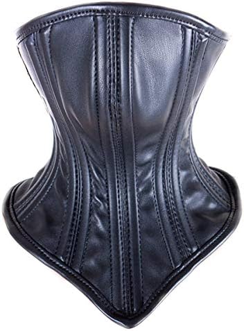 Leather Face & Neck Mask,Integrated Strap-on Soft and breathable PU Head Mask