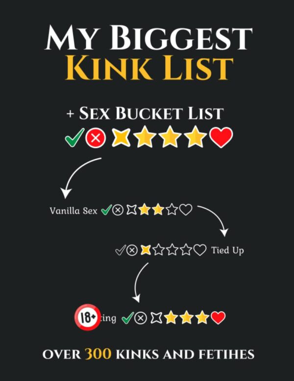 Sex Bucket List - My Biggest Kink List: over 300 Kinks, Fetishes and Sex Positions. Sex Bucket List for Couples - Naughty Challenegs, Kinky Games, Sexy Ideas.