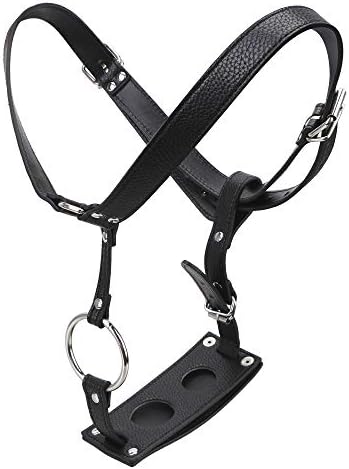 iTimo Leather Harness Black Panties Butt Plug Dildo Chastity Belt Sex Toy for Men and Women