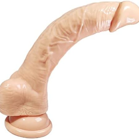Super Long Huge Realistic Dildo with Strong Suction Cup, 10.24" TPE Massive Dildo for Hands-Free, Soft and Skin-Friendly for Vaginal G-spot and Anal Play,Adult Sex Toys for Men and Women,Couples Flesh