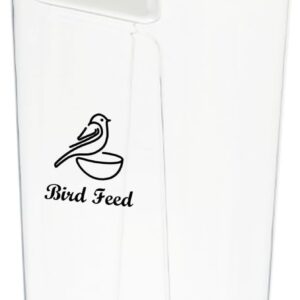 Ctomche Pet Food Storage Container,Airtight Bird Seed Storage Container Bird Food Storage Dispenser with Pour Spout and Handle,BPA Free Plastic Transparent Leakproof Seed Storage Container,3L