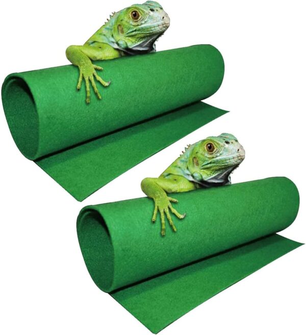 Esenlong Reptile Carpet Lizards Bedding Pet Cage Mat Supplies Geckos Terrarium Substrate Liner,2 Pcs Reptile Carpet for all Terrariums and Vivariums