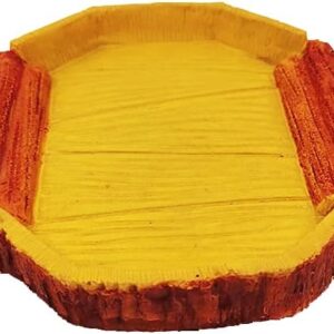 NA Reptile Water Bowl Resin Rock Reptile Water Tray Lizard Feeding Bowl for Pet Tortoise Chameleon Lizard