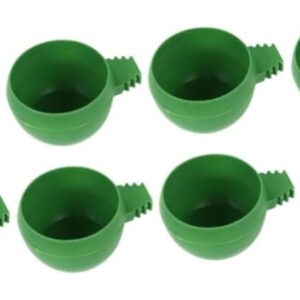 Yardwe 40 Pcs Pigeon Trough Basin Bird Food Bowl Coop Cup Pigeon Feeding Dish Bird Feeding Cups Parrot Feeding Cups Automatic Bird Feeder Pigeon Feeder Hanging Bird Cup Round Water Bowl