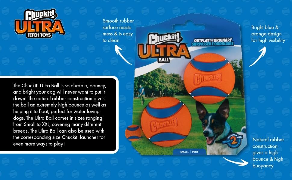 Chuckit Ultra Ball, Balls for dogs, durable dog ball, ball toy 