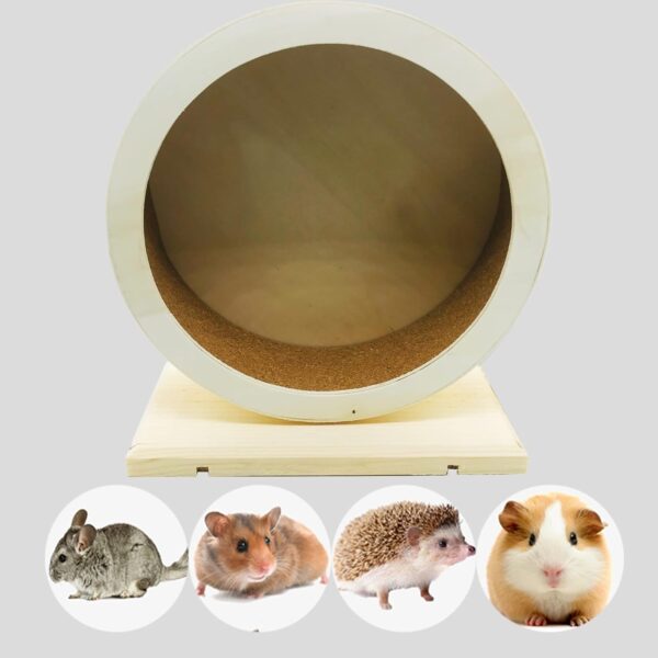 Allazone Hamster Tunnel, Hamster Running Wheel, Small Pet Animals Sport, Natural Bamboo Exercise Tube Hideout Toy for Dwarf Hamsters Small Hedgehogs Gerbils