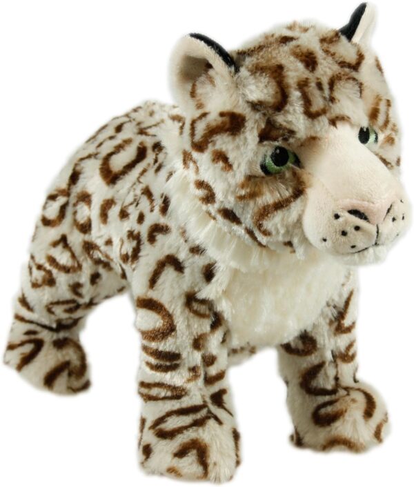 Animal Instincts Snow Mates Sophia Snow Leopard, Squeaky Soft Plush Chew Companion Dog Toy - Small