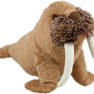 Animal Instincts Snow Mates Winston Walrus, Squeaky Soft Plush Chew Companion Dog Toy - Small