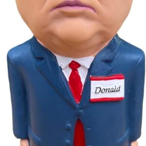 Happy Creatures - Donald Trump Squeaky Dog Toy - Crazy Realistic & Funny - Natural Rubber (Latex) 8.5" Tall - Small, Medium & Large Dogs - Durable & Interactive Play Toy