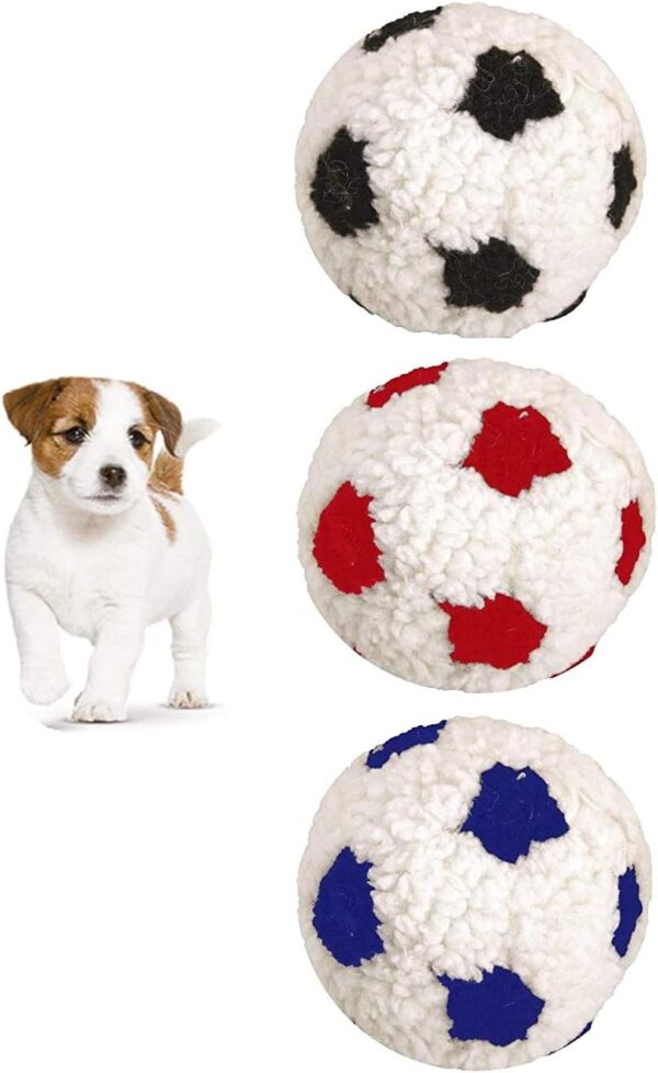 *NEW* 3 PACK DOG LIFE SMALL 12 CM BERBER WORLD CUP FOOTBALL SOFT PLUSH DOG PUPPY TOY