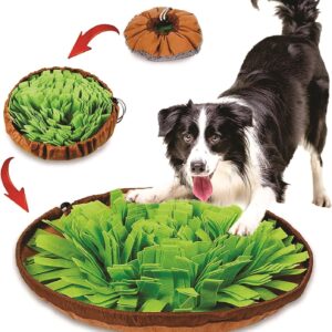 Snuffle Mat for Small Medium Large Dogs, Puppies Sniffing/Feeding Puzzle Mats, Cat Rabbit Licky Treats Puppy Enrichment Interactive Training Toys Dog Boredom Breaker Pets Slow Feeder Food Bowl Station