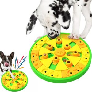 TENGDEE Dog Puzzle Toys for IQ Training, Interactive Dog Toys for Small to Large Dogs, Squeaky Dog Treat Dispensing Slow Feeder for Training and Fun Feeding (14.2 * 14.2 inch)