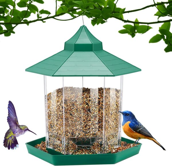 Wild Bird Feeder Bird Food Container Bird Feeder Waterproof Outdoor Pet Supplies Birdfeeder Hanging Wild Bird Feeder Outside Decoration Garden Decoration