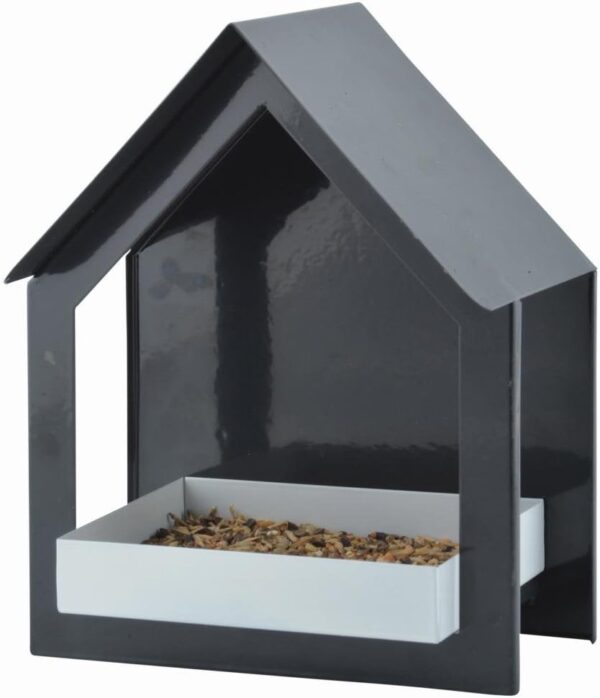 Fallen Fruits FB406 Ltd METAL WALL FEEDER Bird, Black, 19.2