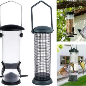 2PCS Bird Feeder for Small Birds, Bird Feeders Hanging Squirrel Proof Bird Seed Feeders Wild Bird Feeders for the Garden