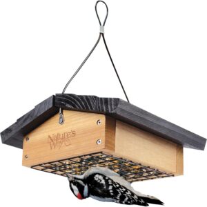 Natures Way CWF2 Bird Products Cedar Suet Upside-Down Bird Feeder ,Black