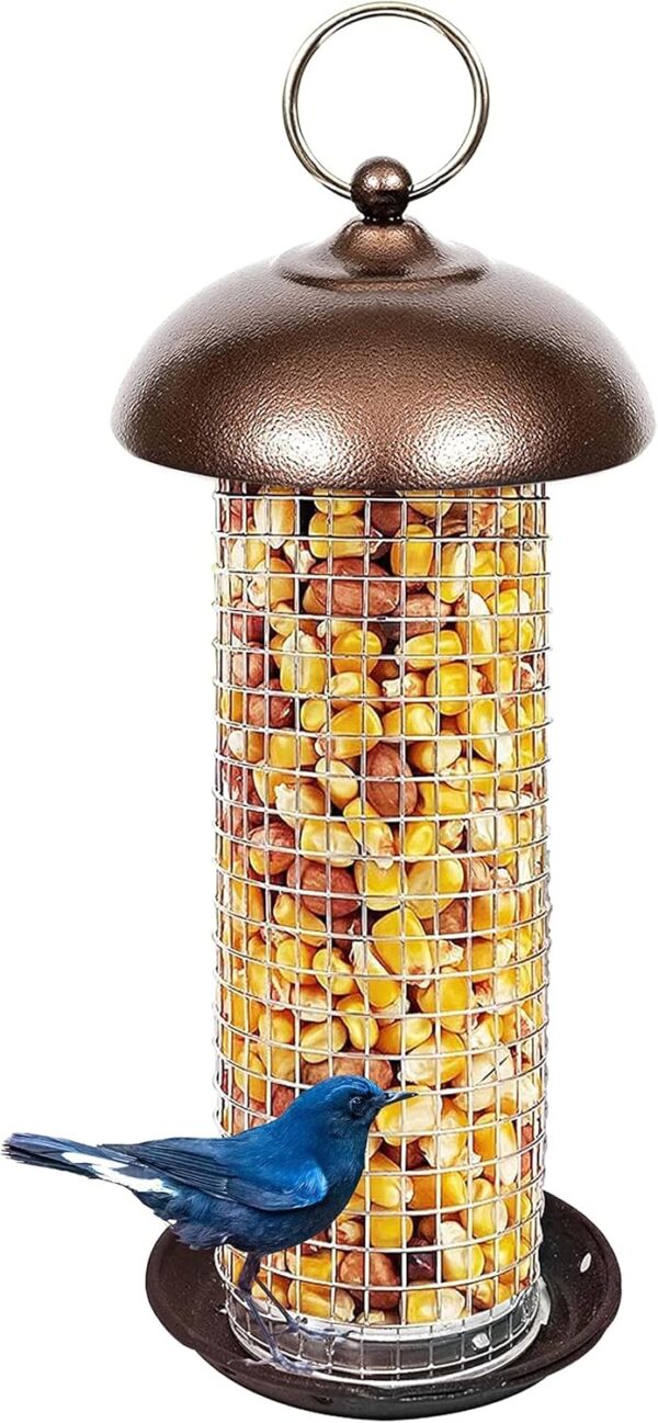 Ram® Hanging Mini Bird Feeders Metal Copper Waterproof Bird Peanut Feeder With Hanger For Garden Lawn Outside For Wild Birds