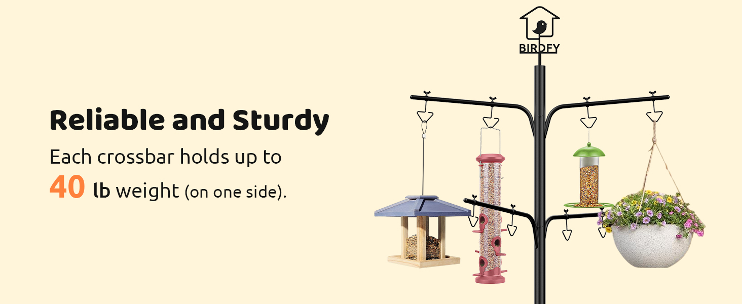 Birdfy Pole Bird Feeders Haning Station