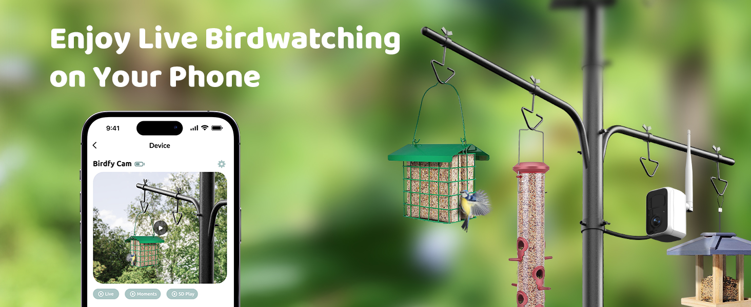 Birdfy Pole Station- Bird Feeding Station