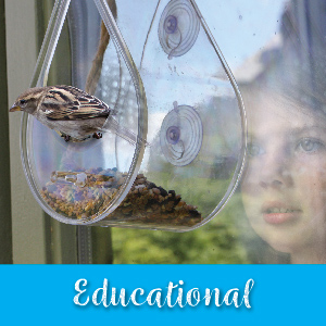 Educational - Learn about birds, attract birds to your garden. Easy to use, clear bird feeder.