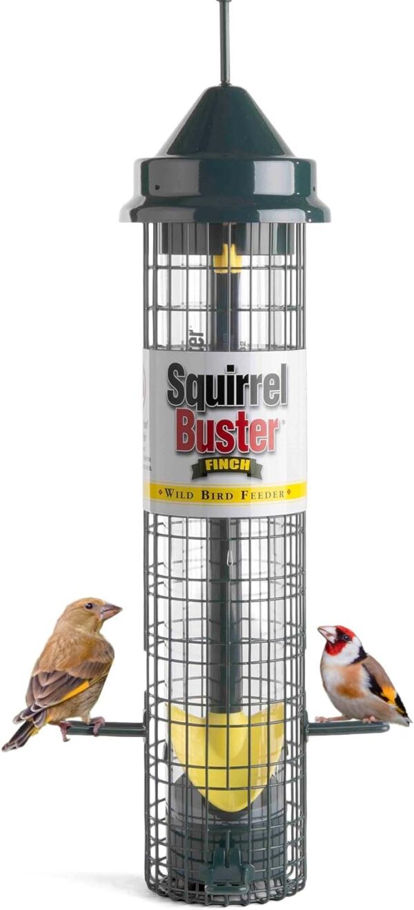 Squirrel Proof Bird Feeder - Squirrel Buster Finch - Marauders off! Guaranteed Squirrel Proof/Metal