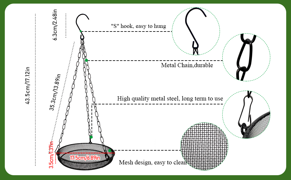 Hanging Bird Feeder with Tray