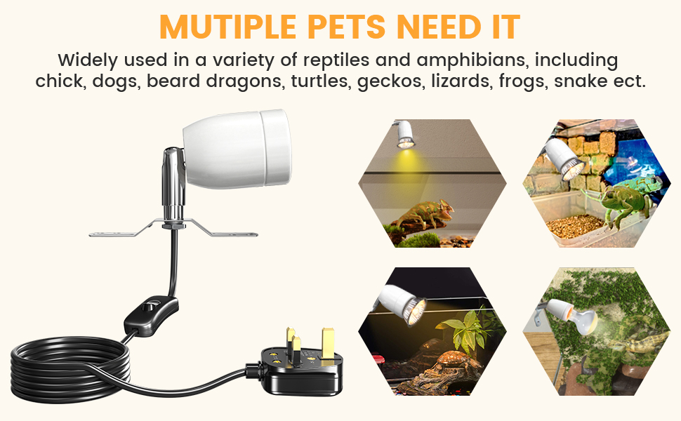 200W Ceramic Reptile Heat Lamp Holder