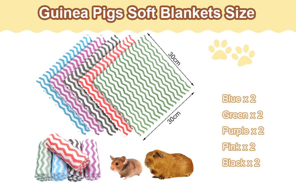 Guinea pigs soft blankets size