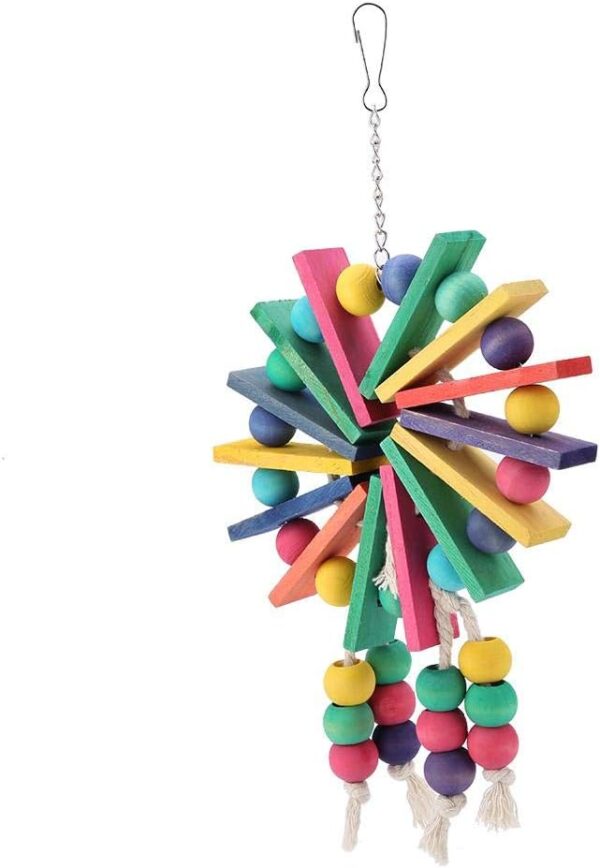 Parrot Toys African Grey Chewing Swing Standing Toy Parrot Cage Bite Toys for Bird Macaw Budgie Parakeet Cockatiel Cockatoo