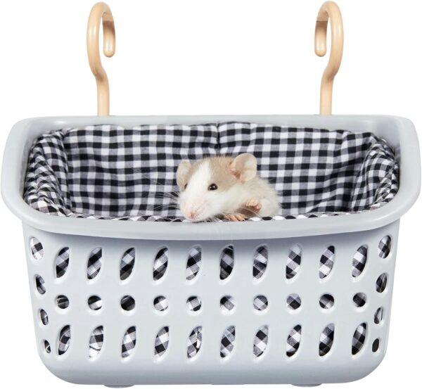 JWShang Rat Hammock for Cage Chew Proof, Rat Warm Bed, Small Animal Hanging Hammock, Rat Cage Accessories for Small Animals Rat, Mouse, Guinea Pig, Chinchilla, Sugar Glider, Ferret (Small)