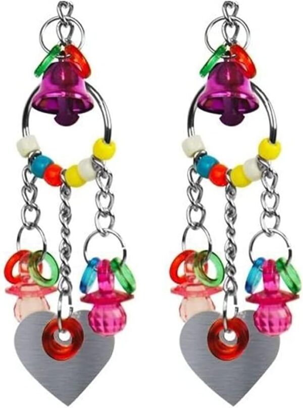 2 PCS Shredding Chewing Toys durable Parrot Bite Toy Birds Hanging Swing Toys Bird Cage Bite Accessories for Small Parakeets, Cockatiels, Budgies, Conures, Finches