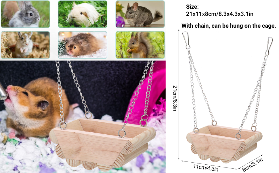 Wooden Hamster Swing