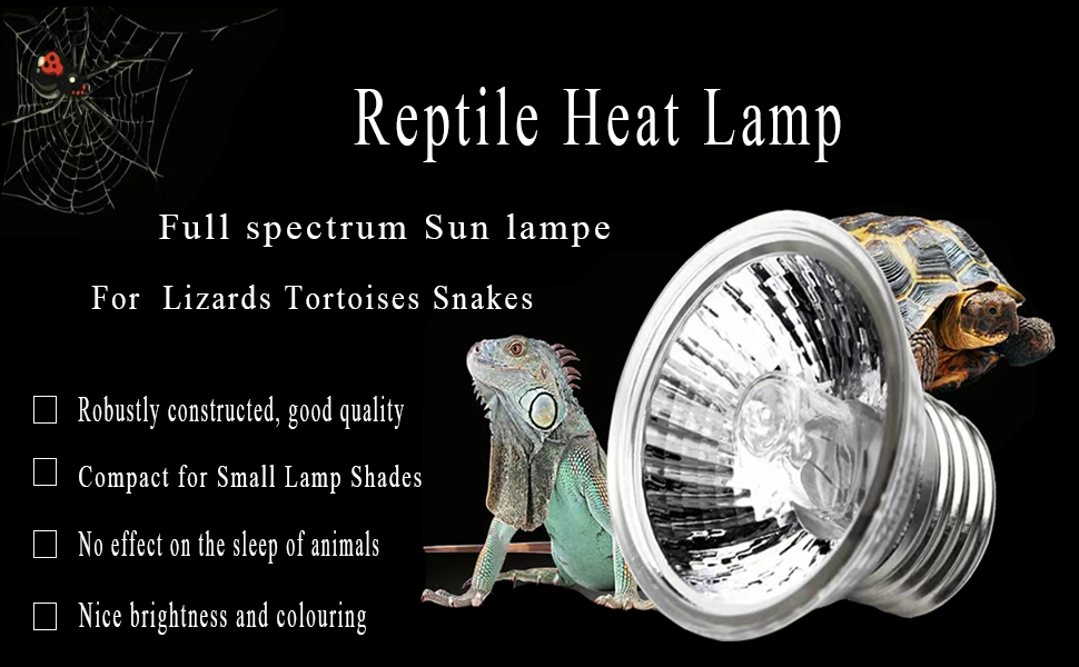 50W terrarium lamp heat light bulb spectrum 220v spot UVA UVB Heating Aquarium Lamp