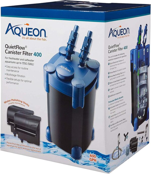 Aqueon QuietFlow Canister Aquarium Filter 100-150 Gallons