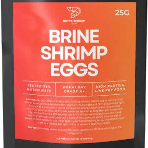 BSS™ Artemia Baby Brine Shrimp Eggs Hatching, Aquarium Fish Tank Fry Food, Grade A+ Kit 95% (25g)