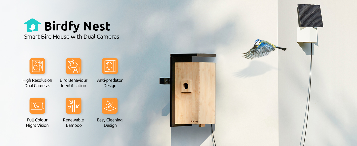 Birdfy Nest- Smart Bird House with Dual Camera