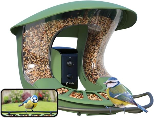 Birdfy Upgraded Bird Feeder Camera, Bird Watching Camera: Auto Identify, Alert, Capture Bird Video, Permanent Store Fun Clips, Bird Feeders for Small Birds, Gifts for Bird Lovers, Birdfy Feeder 2