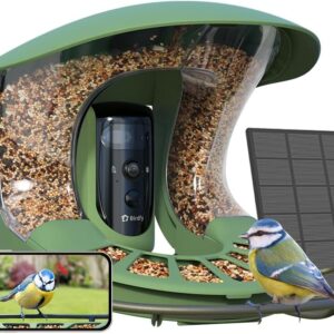 Birdfy Upgraded Bird Feeder Camera with Dual-Lens, Auto-Trace, High-Definition Bird Camera: Auto Identify, Alert, Smart Capture, Bird Feeders, Bird Watching Gifts for Bird Lovers, Birdfy Feeder 2 Pro