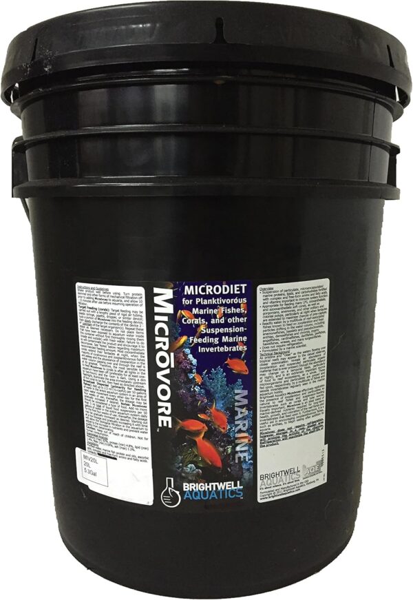 Brightwell Aquatics Microvore, microdiet for planktivorous marine fishes, corals & other suspension-feeding invertebrates, 20 Liter