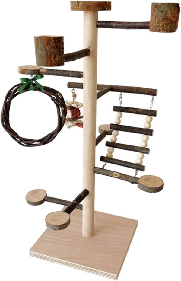 CPAOWEHF Bird Gym Playstand Toy Birdcages Climbing Toy Wood Swing Parrot Standing Perches Toy Grinding Toy For Cockatoos