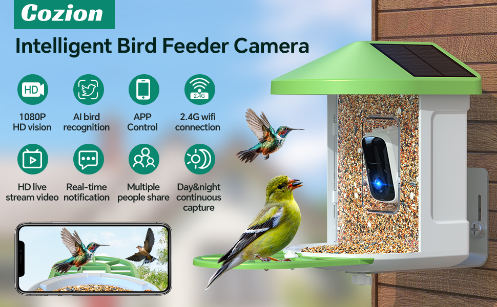 Intelligent Bird Feeder Camera with Solar