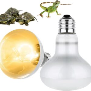 Hojalis 2 Pack 100W Reptile Heat Lamp Bulb, Heat Lamp for Reptiles, E27 Daylight Basking Spot Bulb, Tortoise Heat Lamp Bulb, Reptile Heating Bulb for Tortoise, Lizard, Bearded Dragon, Puppy, Chick