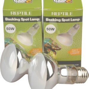 LUCKY HERP Reptile Basking Spot Lamp Heat Bulb,2-Pack (50-watt)