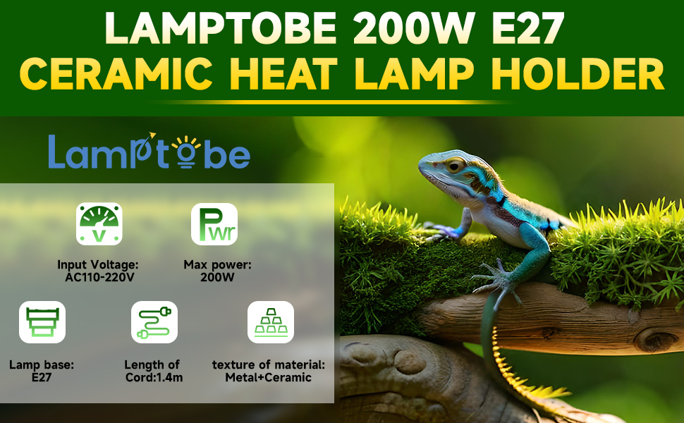 Reptile Ceramic Heat Lamp Holder